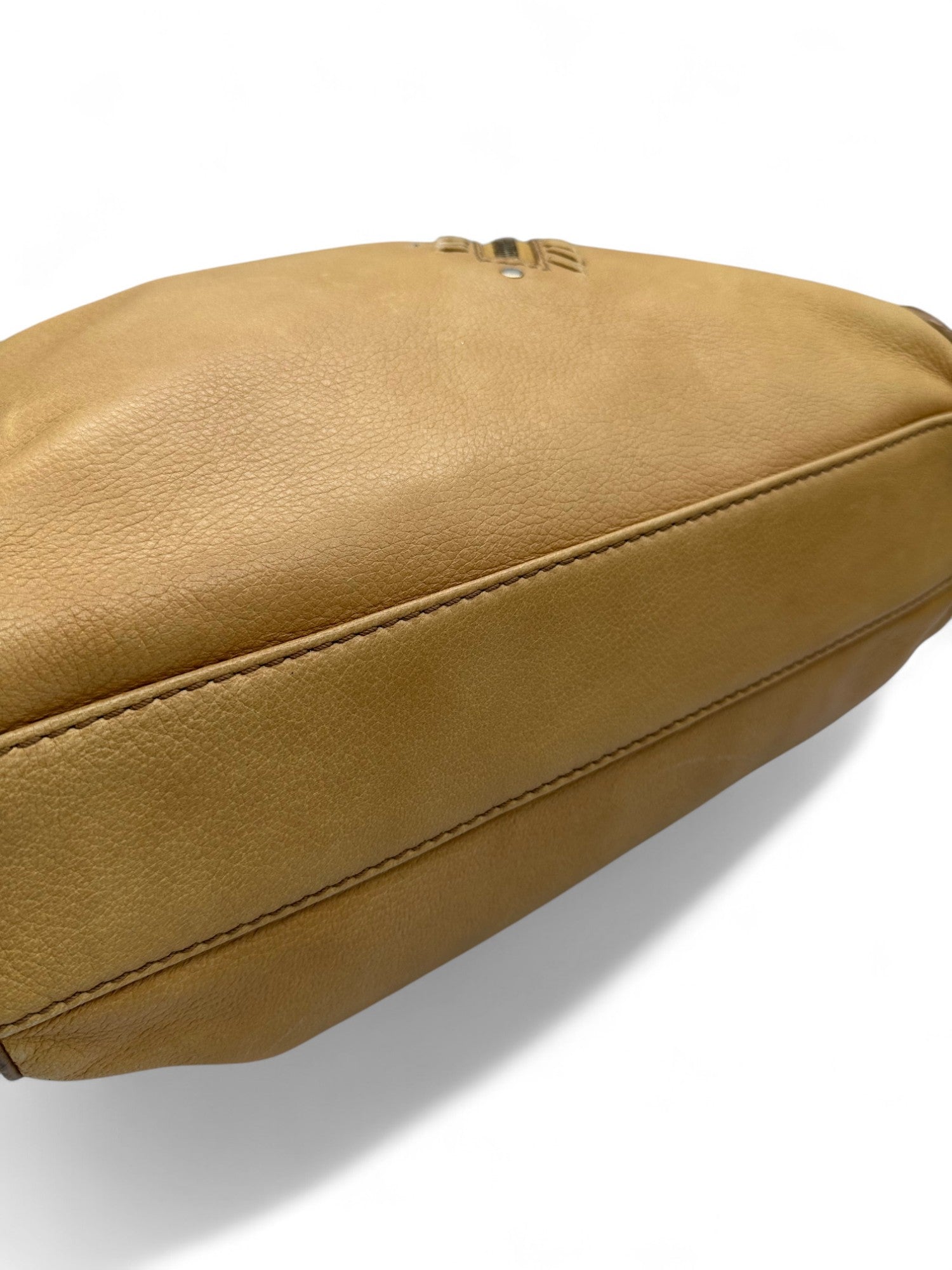 Vintage Jimmy Choo Lily Slouchy Hobo Shoulder Bag with Fringe Detail in Tan Leather - Thanks it's Vintage