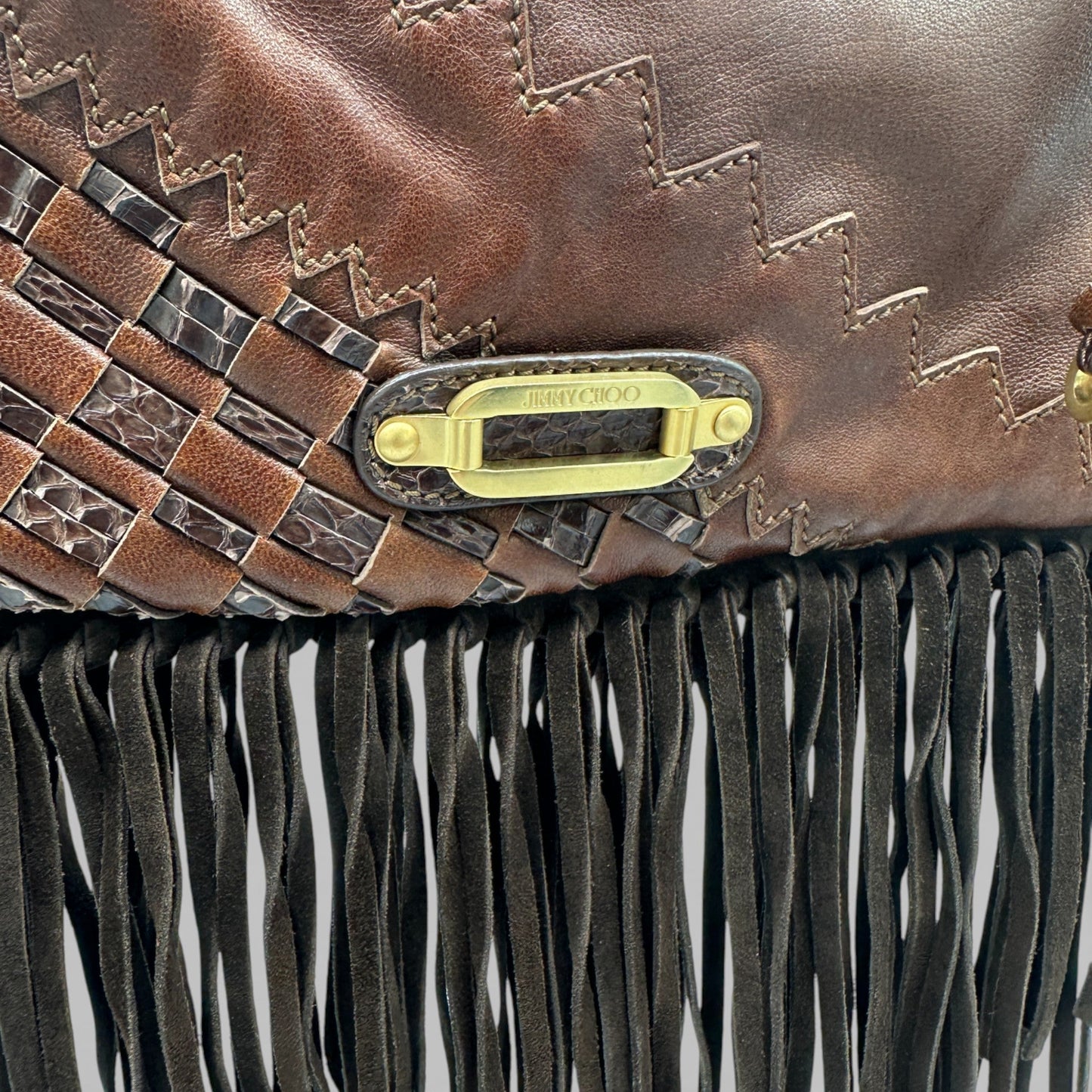 Vintage Jimmy Choo Tita Fringe Convertible Clutch - Thanks it's Vintage