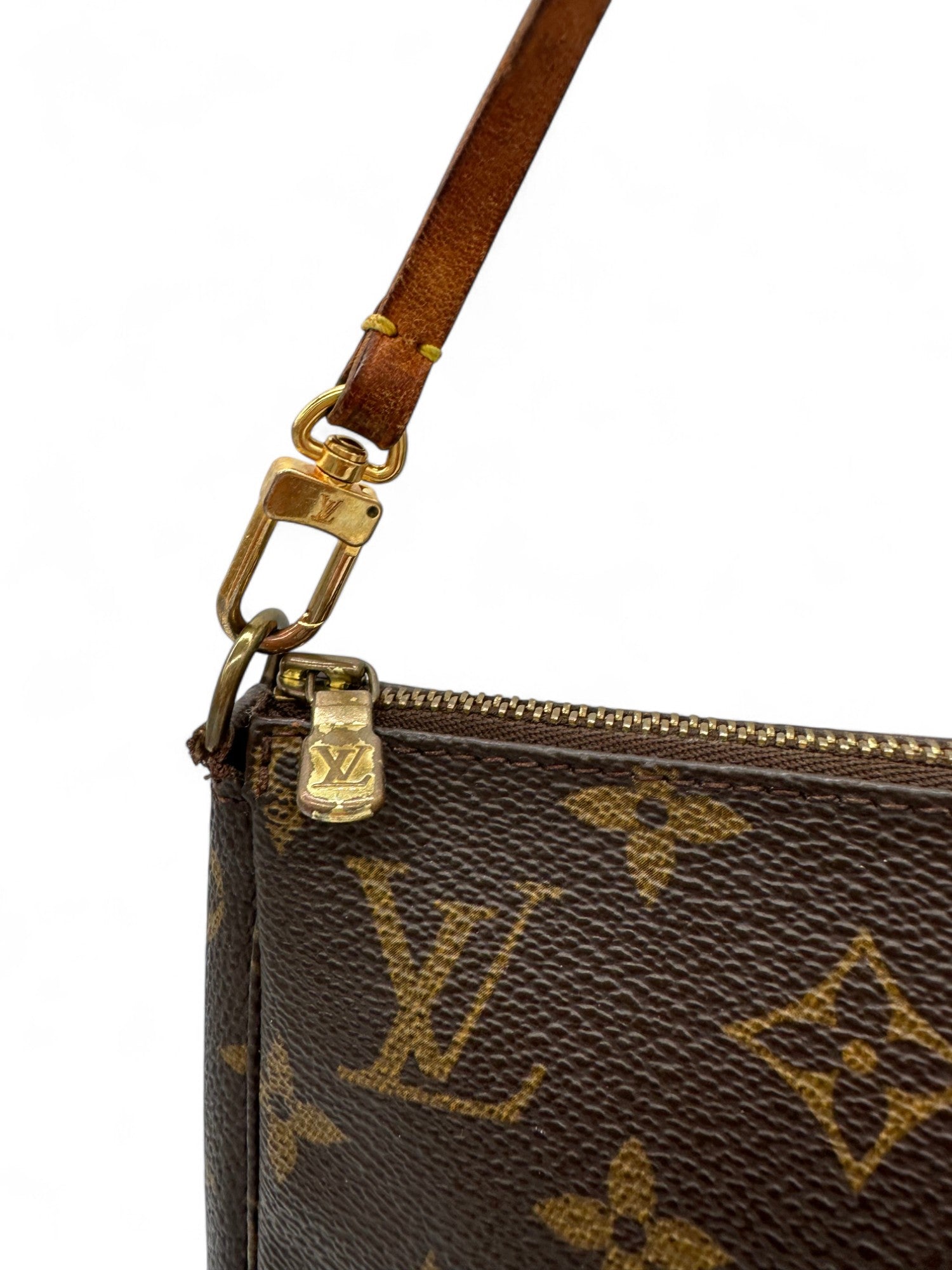 Vintage Louis Vuitton Pochette Accessoires Brown Monogram Shoulder Bag - Thanks it's Vintage