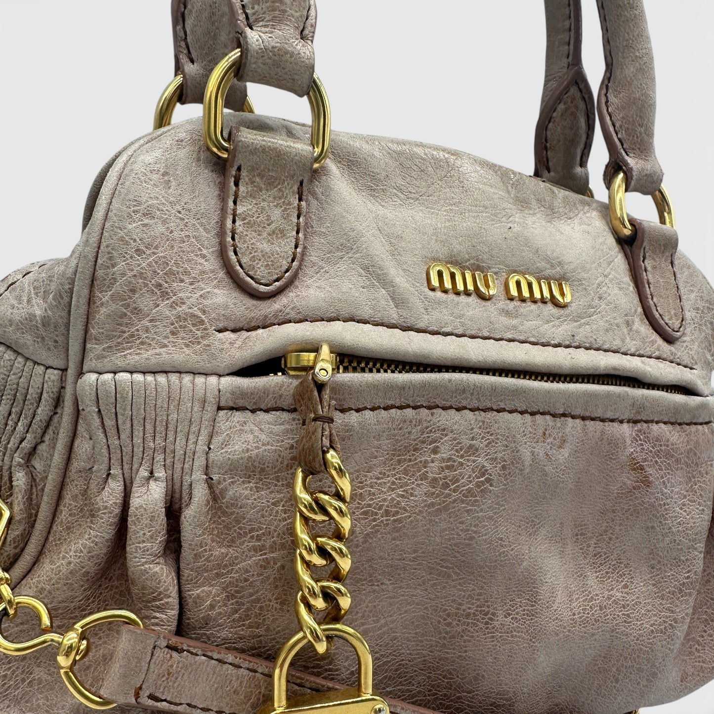 Vintage Miu Miu 2 - Way Nappa Leather Handbag - Thanks it's Vintage