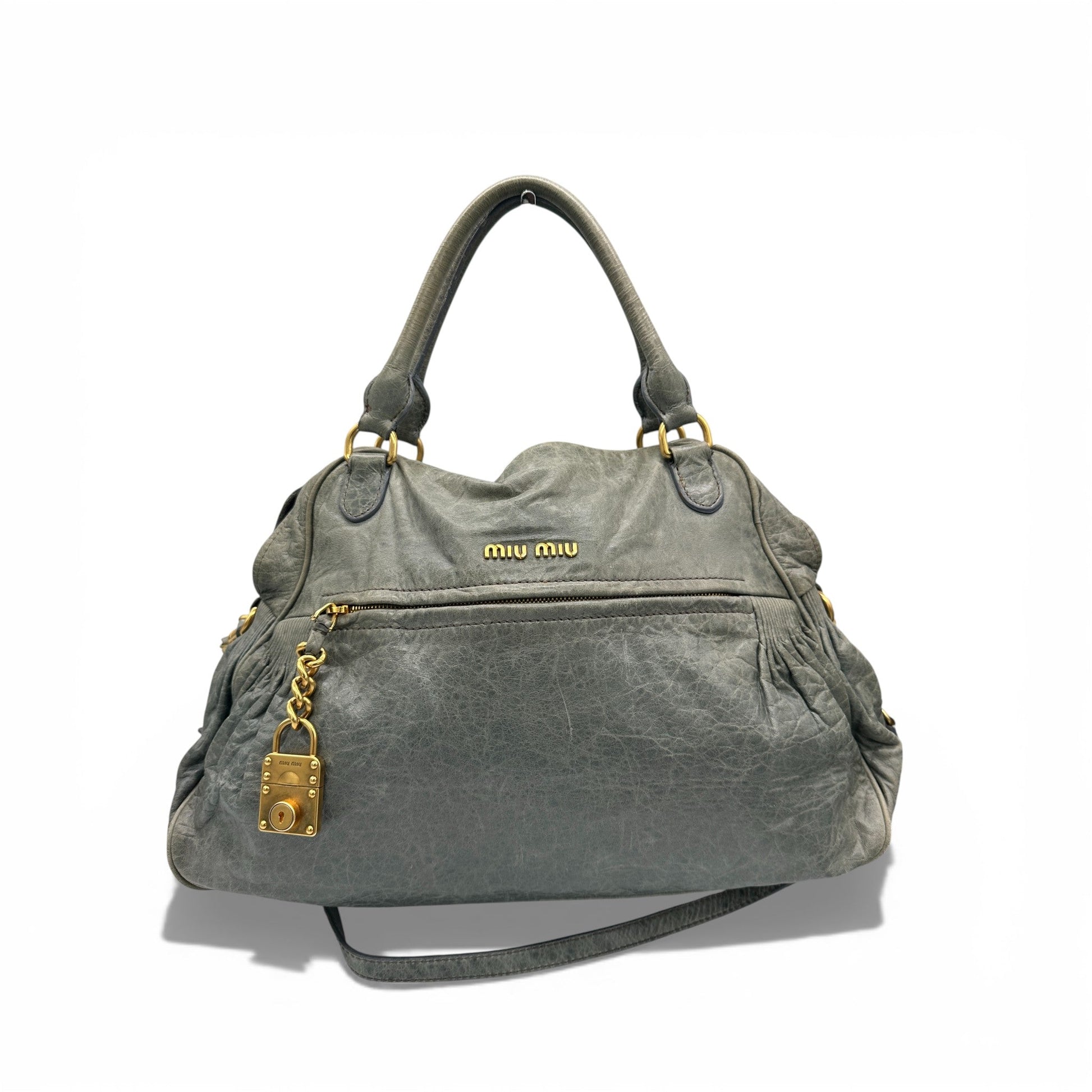 Vintage Miu Miu 2 - Way Nappa Leather Handbag - Thanks it's Vintage