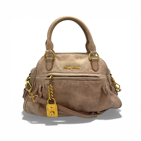 Vintage Miu Miu 2 - Way Nappa Leather Handbag - Thanks it's Vintage