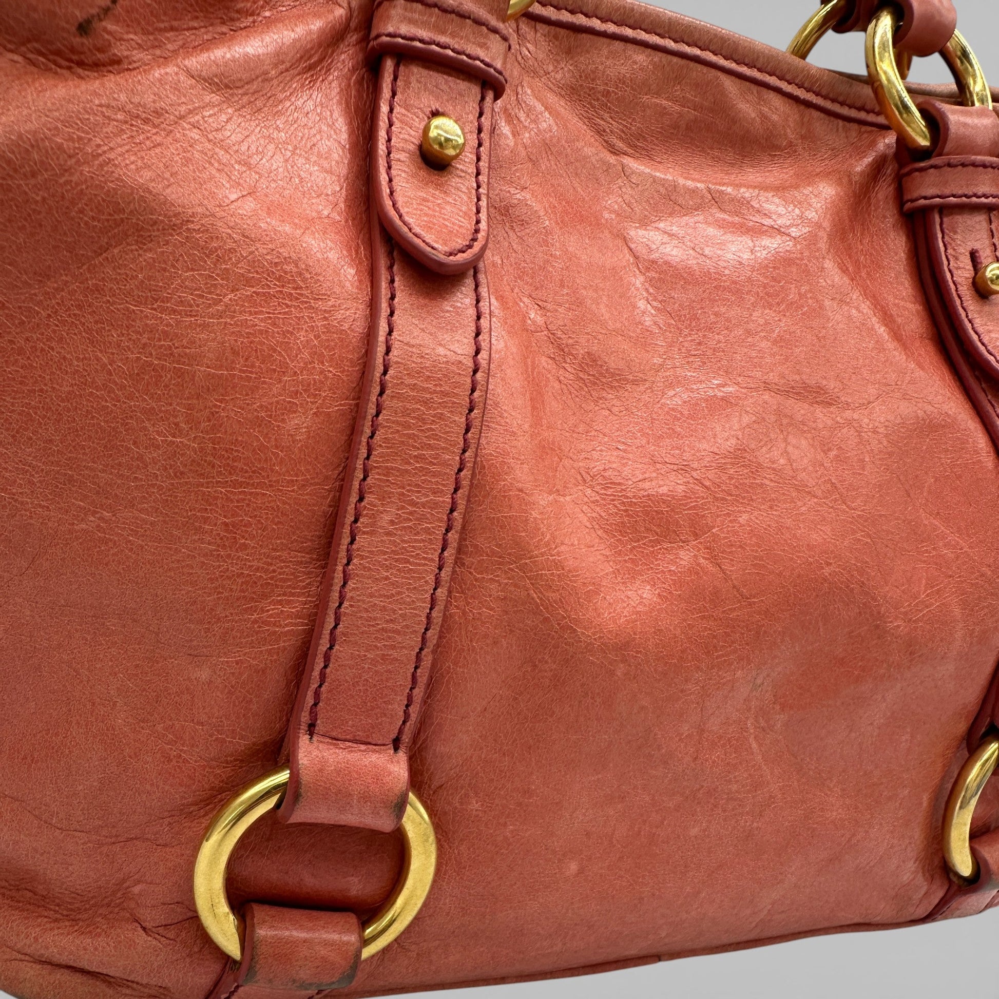 Vintage Miu Miu 2 - Way Vitello Shine Handbag - Thanks it's Vintage