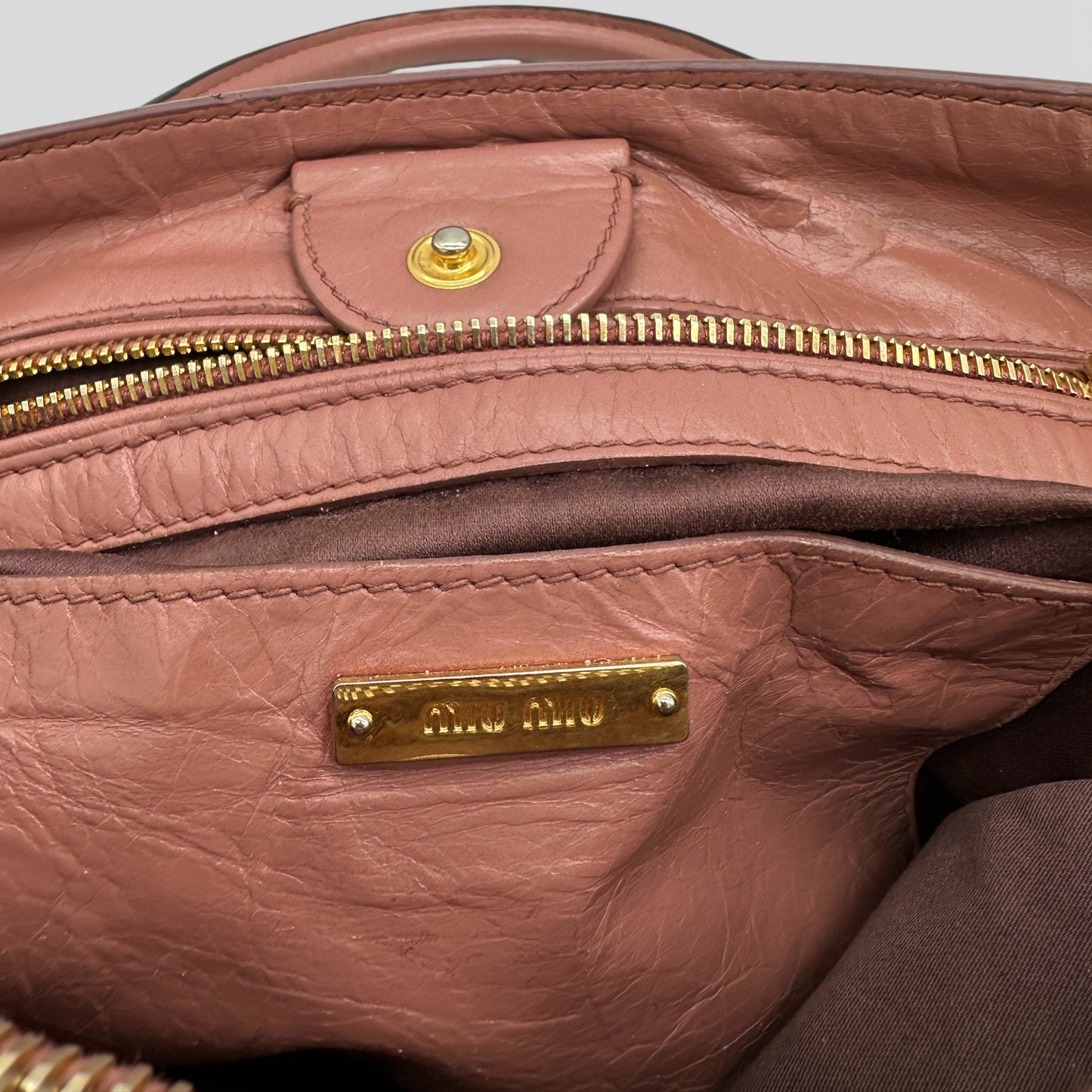 Vintage Miu Miu 2 - Way Vitello Shine Handbag - Thanks it's Vintage