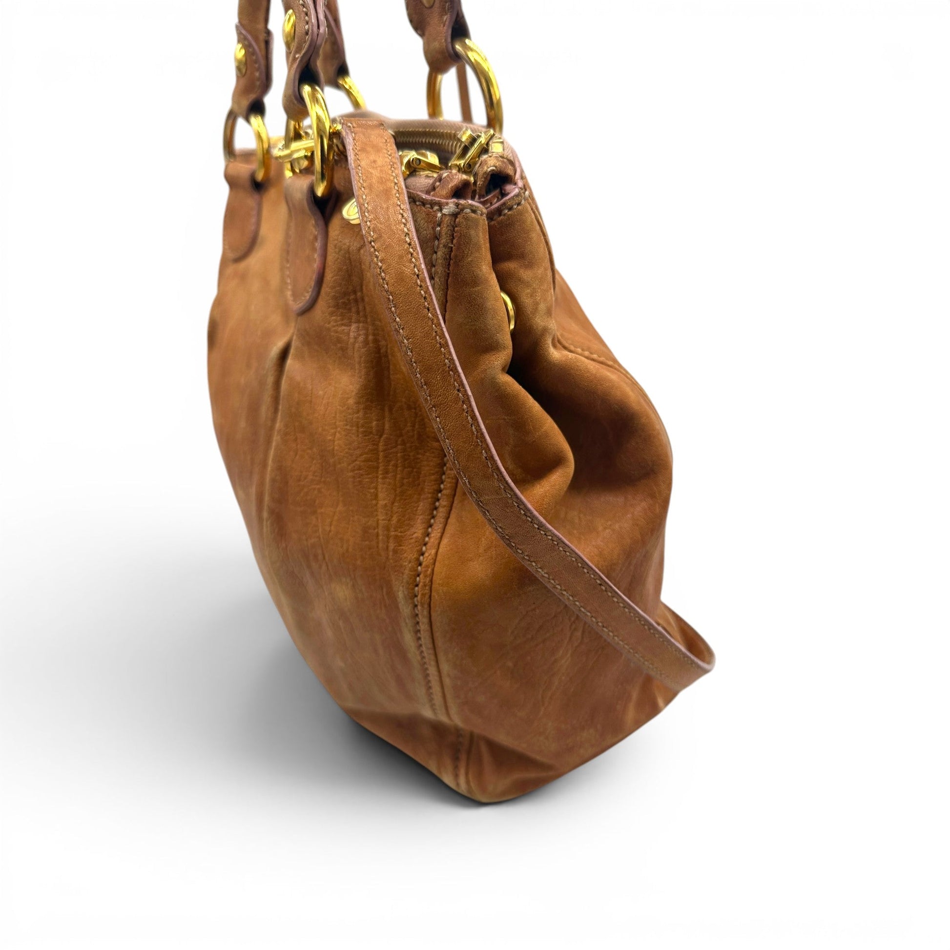 Vintage Miu Miu 2-Way Vitello Tote Bag - Thanks it's Vintage