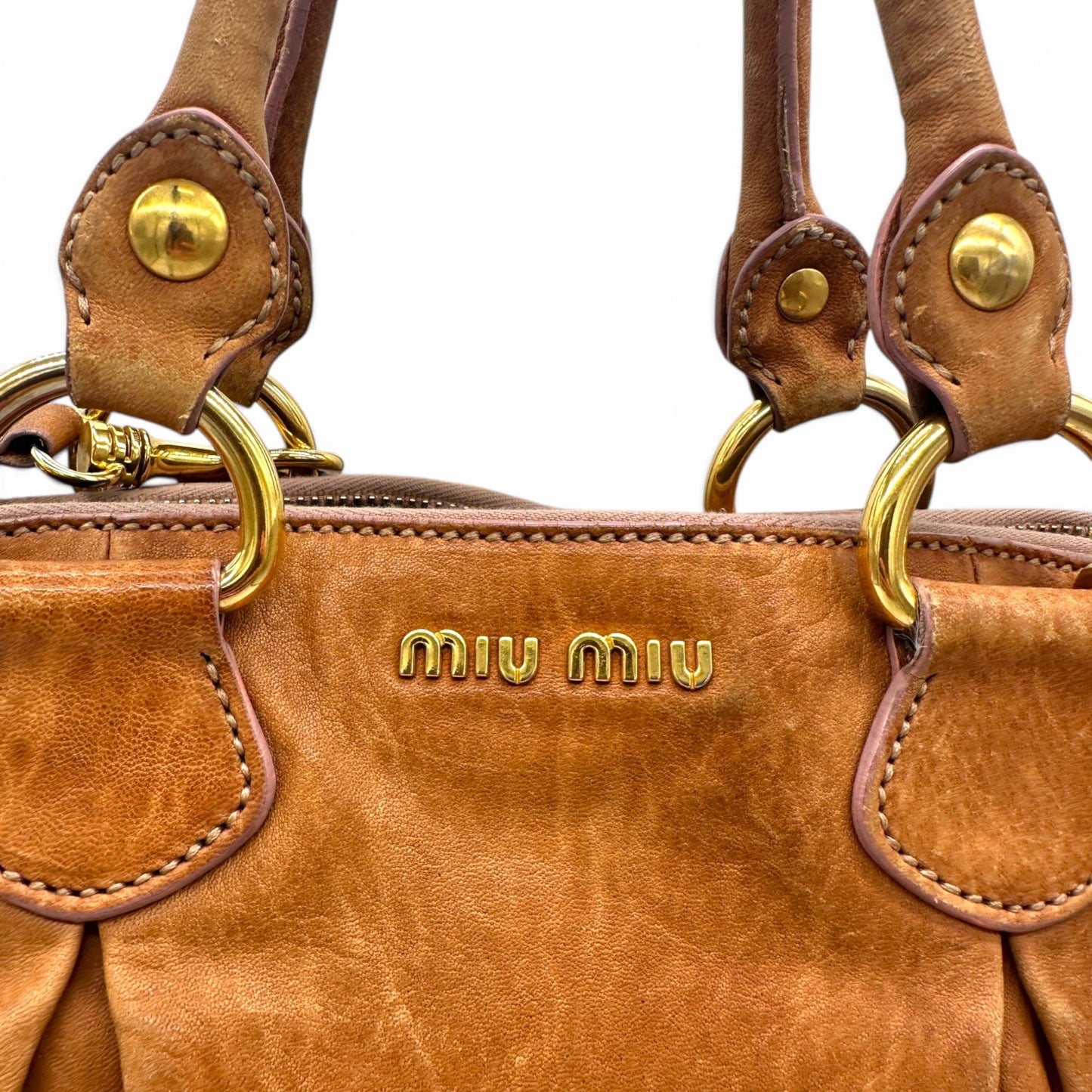 Vintage Miu Miu 2-Way Vitello Tote Bag - Thanks it's Vintage