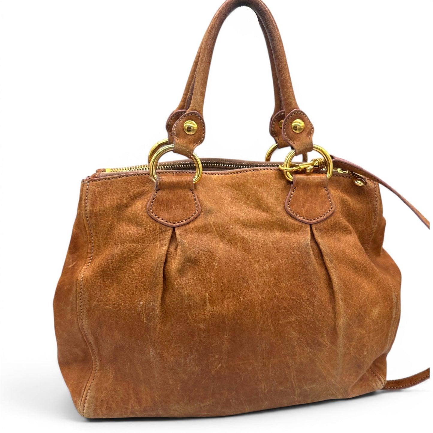 Vintage Miu Miu 2-Way Vitello Tote Bag - Thanks it's Vintage