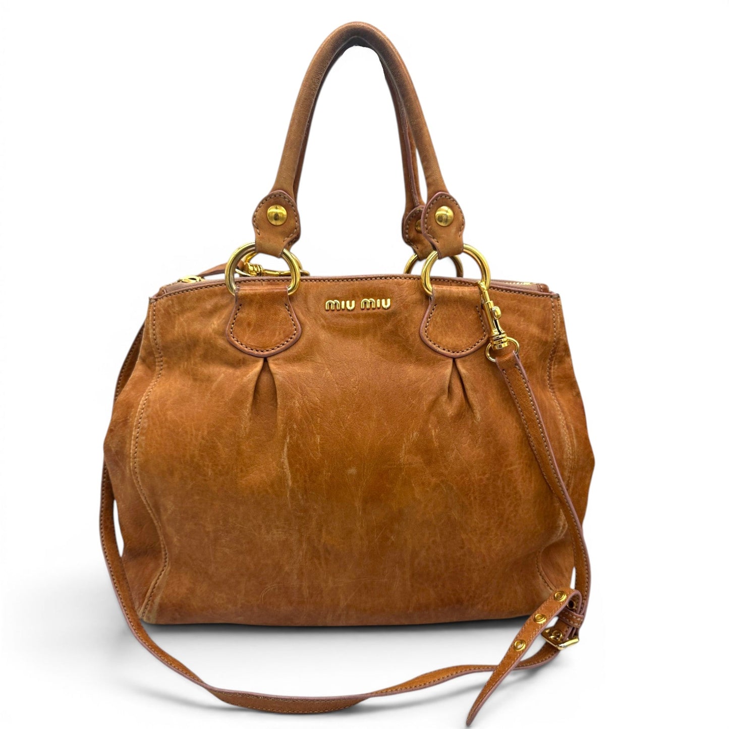 Vintage Miu Miu 2-Way Vitello Tote Bag - Thanks it's Vintage