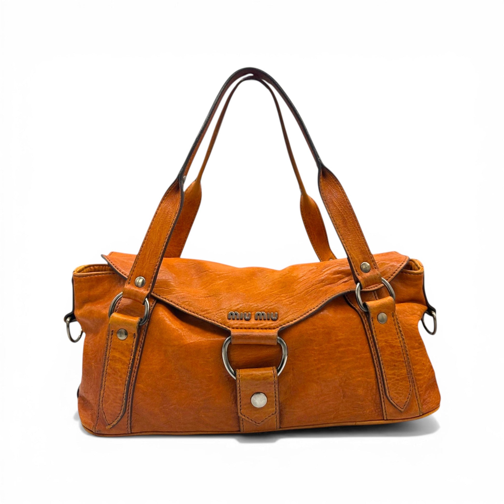 Vintage Miu Miu Brown Hobo Shoulder Bag - Thanks it's Vintage