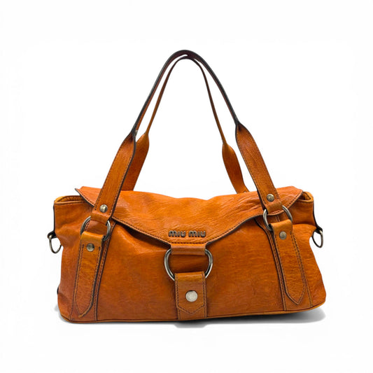 Vintage Miu Miu Brown Hobo Shoulder Bag - Thanks it's Vintage