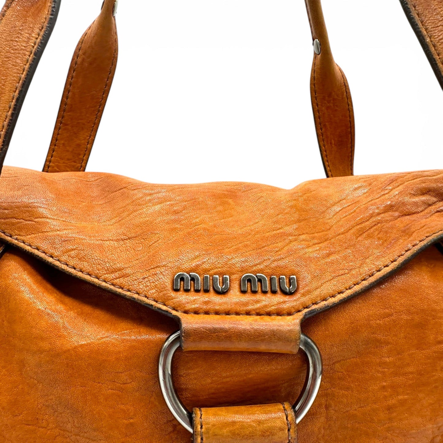 Vintage Miu Miu Brown Hobo Shoulder Bag - Thanks it's Vintage