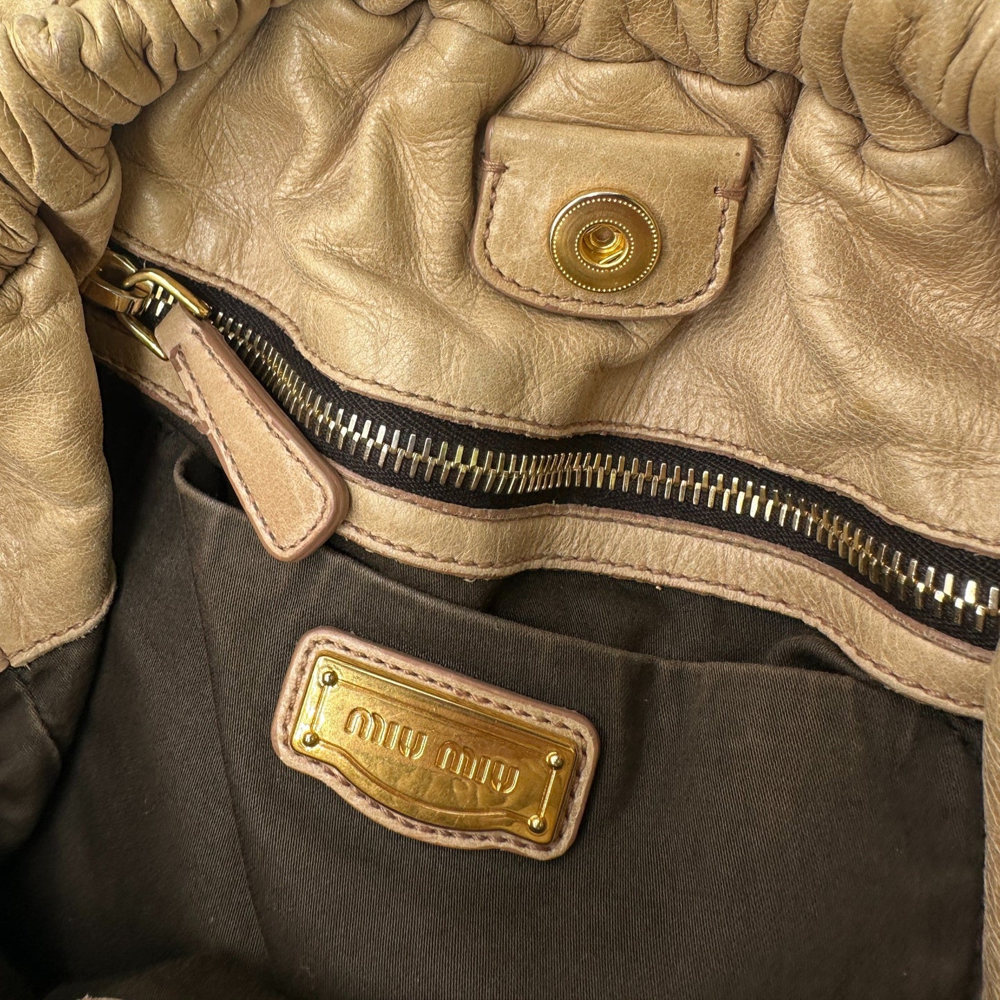 Vintage Miu Miu Gathered Hobo 2 - Way Handbag - Thanks it's Vintage