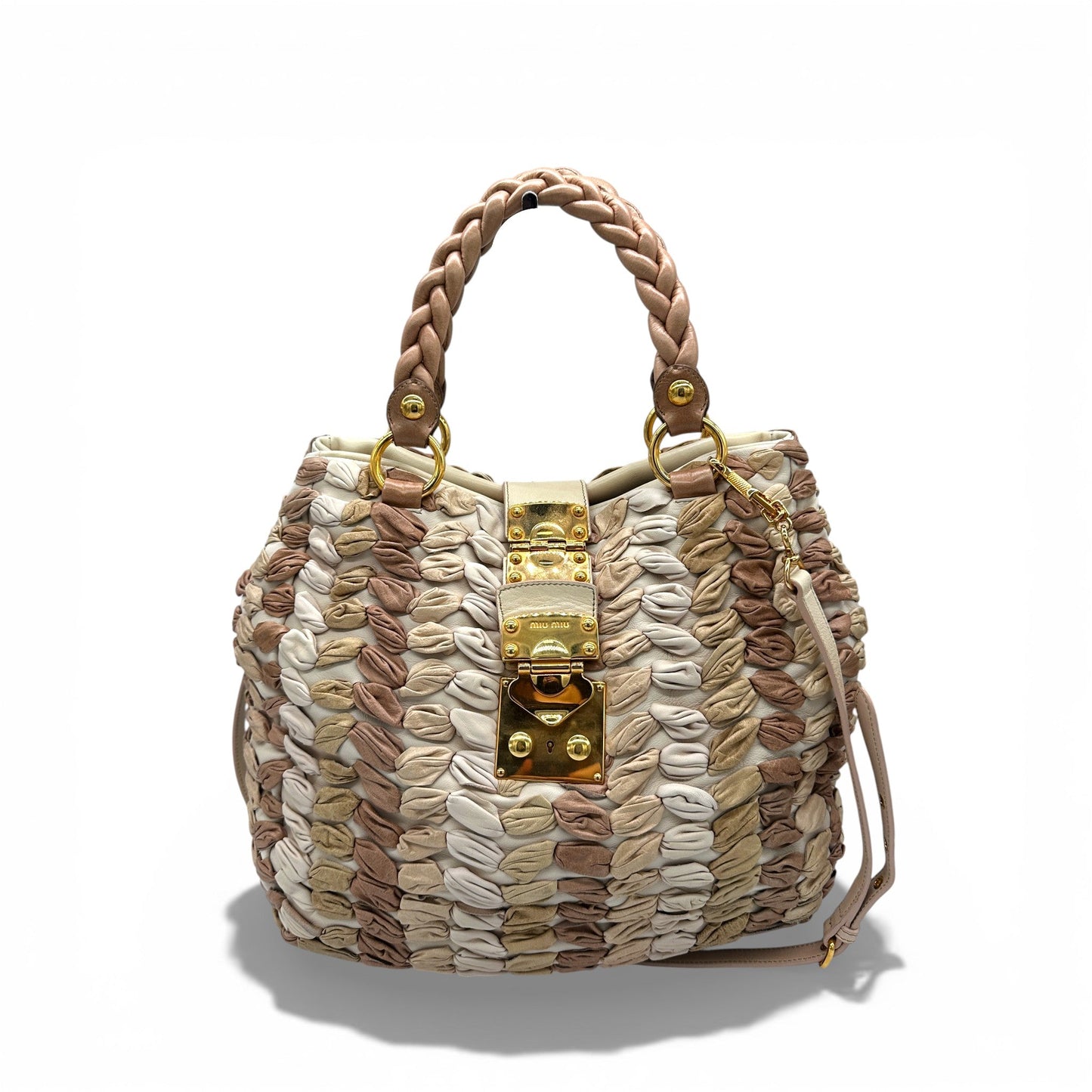 Vintage Miu Miu Multicolour Woven Leather Tote - Thanks it's Vintage