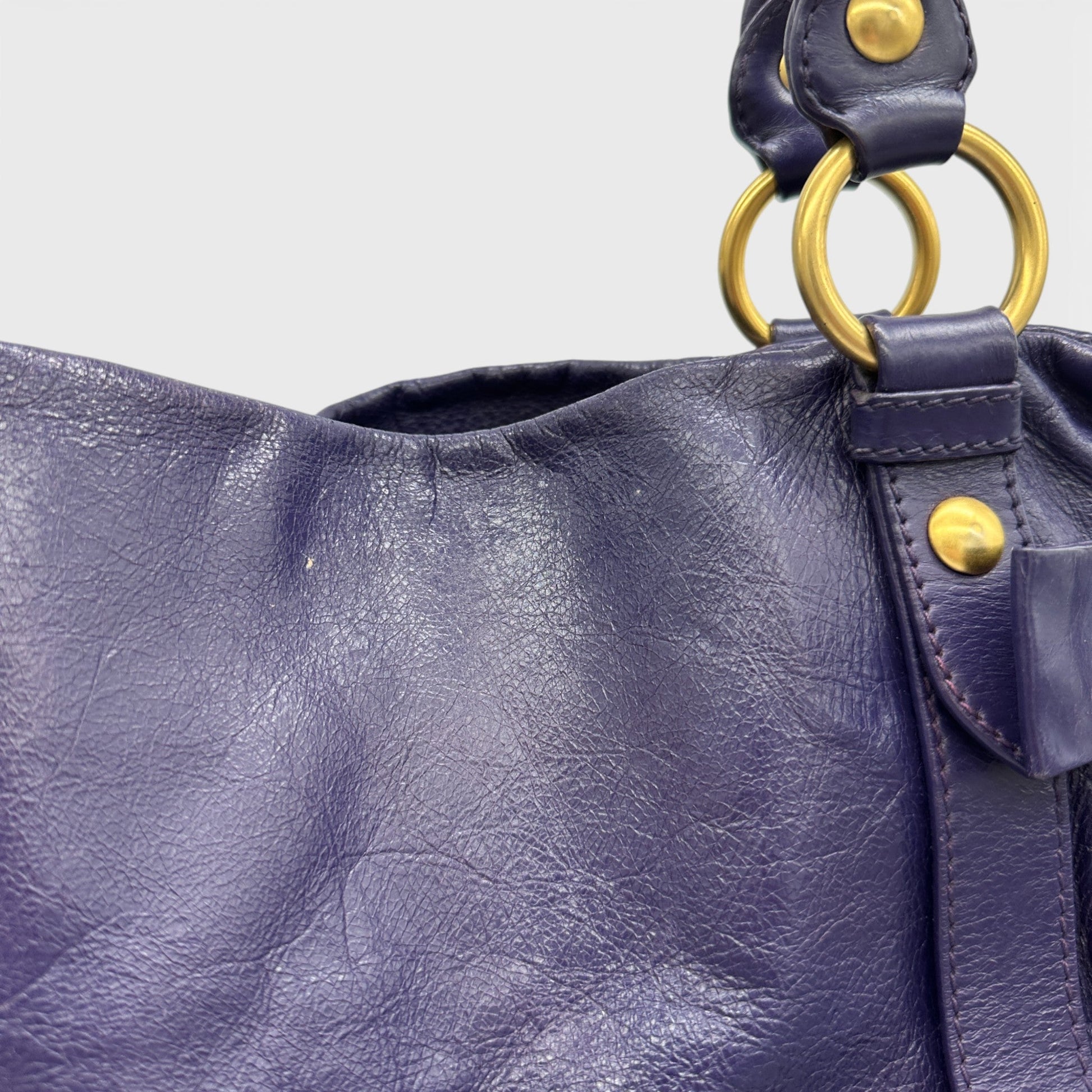 Vintage Miu Miu Vitello Bow Hobo Shoulder Bag - Thanks it's Vintage