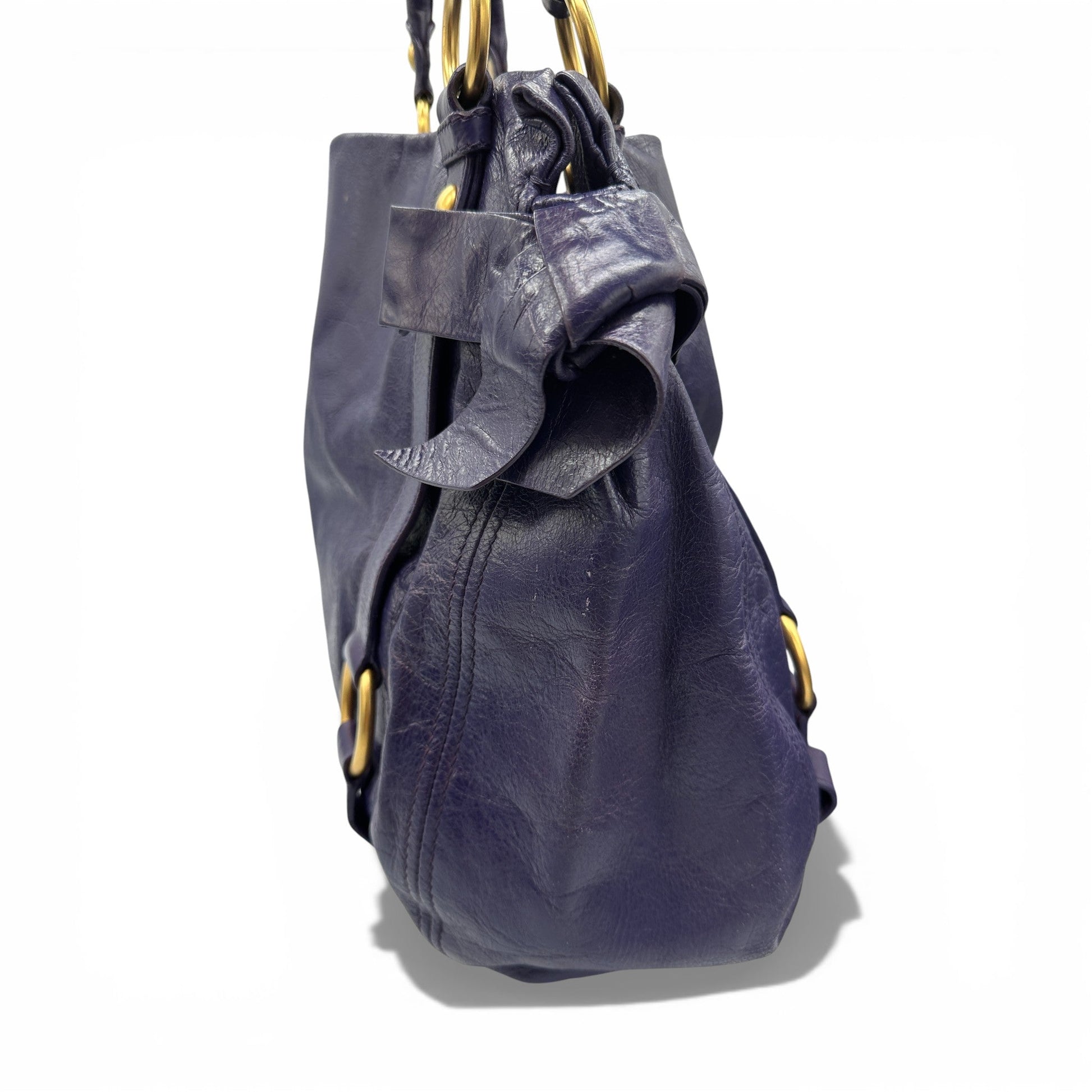 Vintage Miu Miu Vitello Bow Hobo Shoulder Bag - Thanks it's Vintage