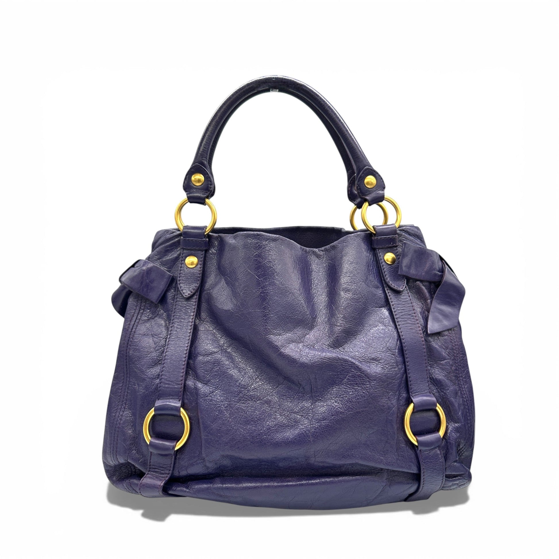 Vintage Miu Miu Vitello Bow Hobo Shoulder Bag - Thanks it's Vintage