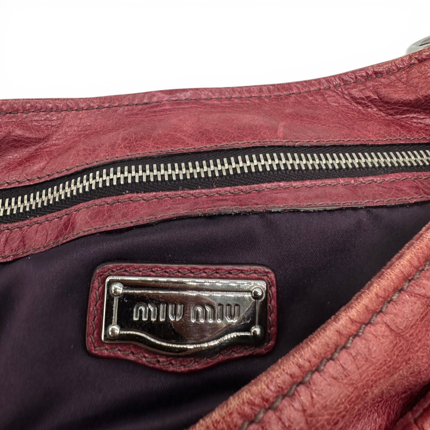 Vintage Miu Miu Vitello Gathered Leather Hobo Bag - Thanks it's Vintage