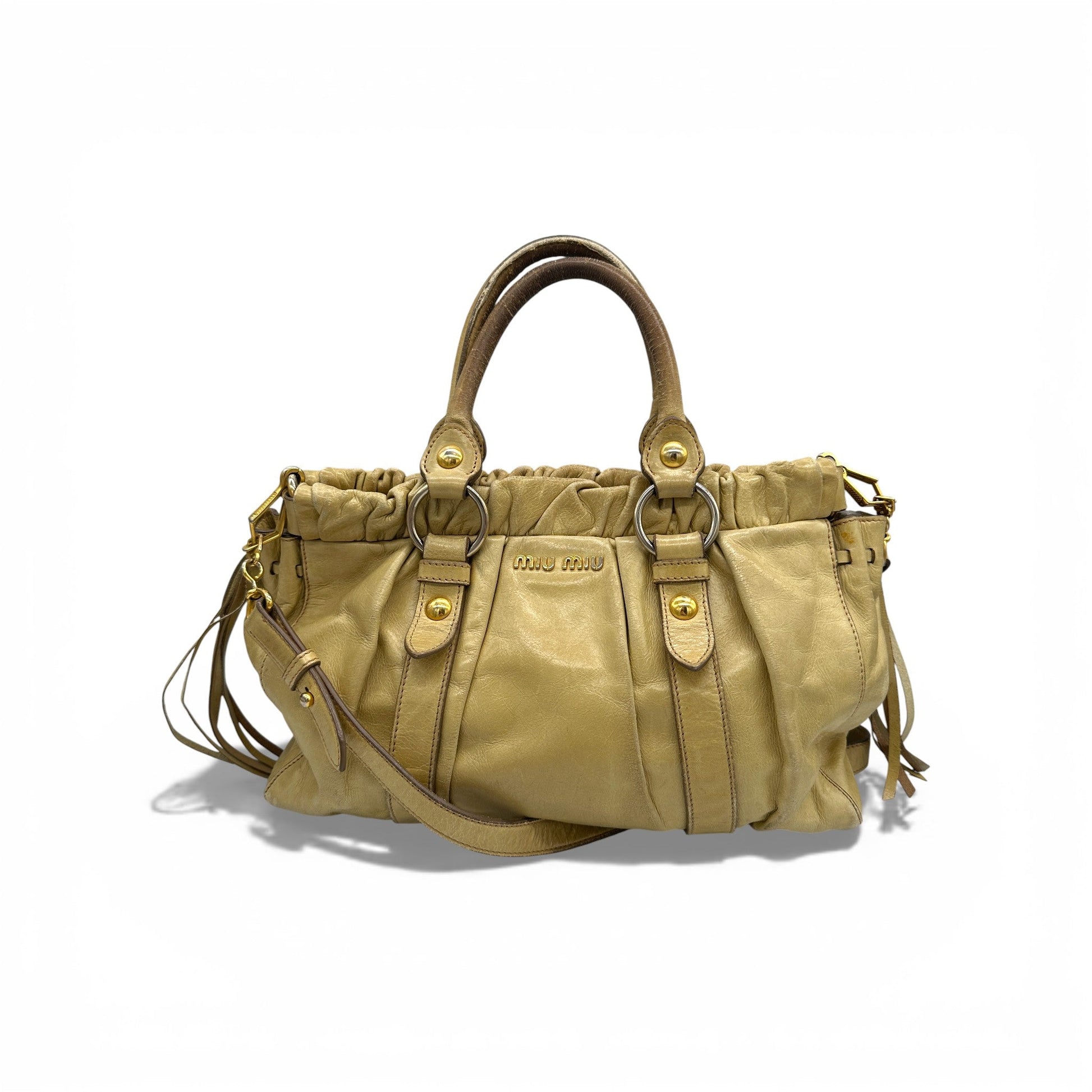 Vintage Miu Miu Vitello Lux 2 - Way Handbag - Thanks it's Vintage