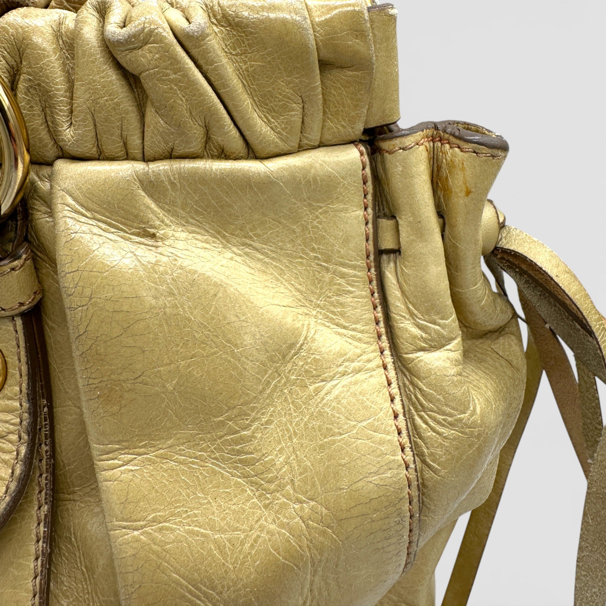 Vintage Miu Miu Vitello Lux 2 - Way Handbag - Thanks it's Vintage