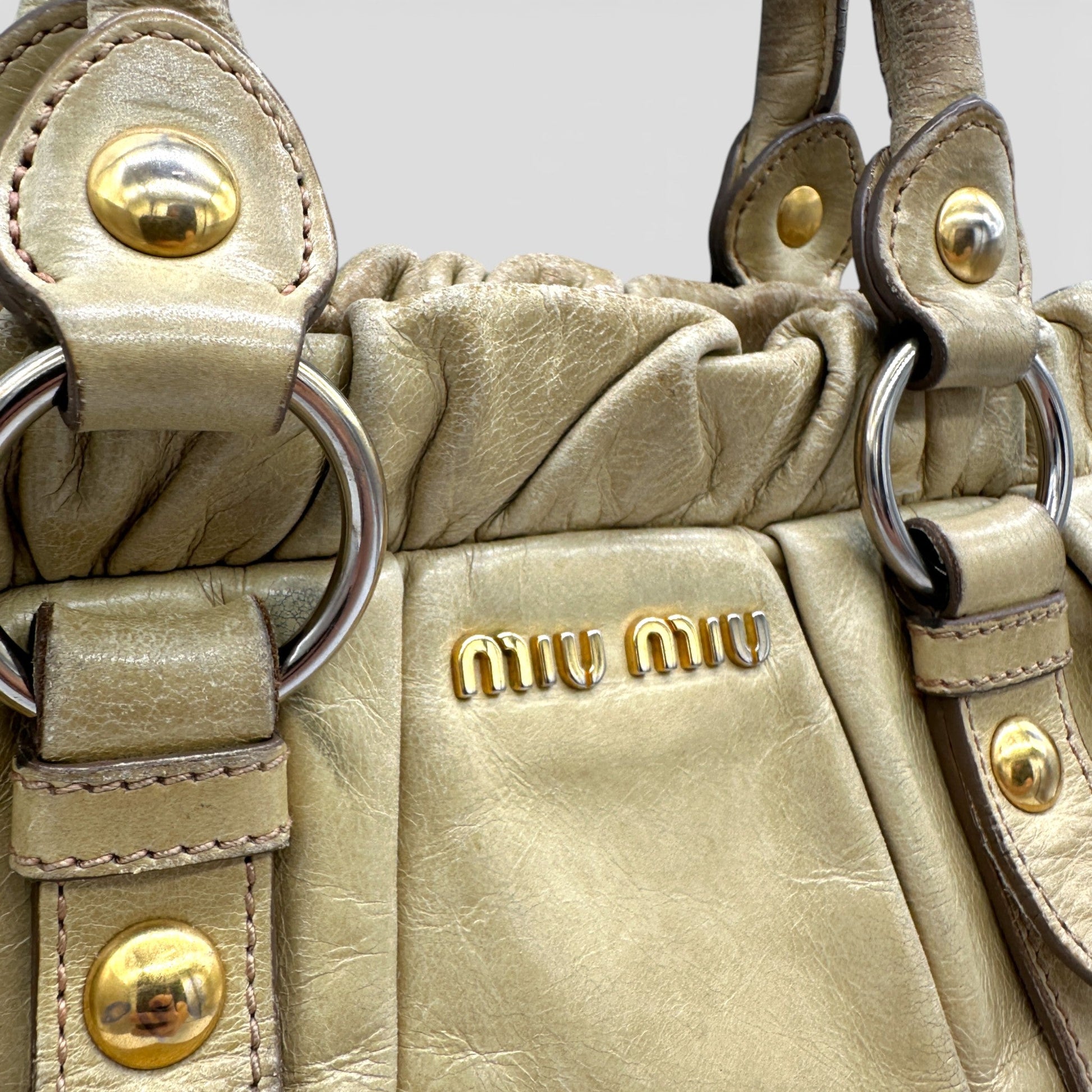 Vintage Miu Miu Vitello Lux 2 - Way Handbag - Thanks it's Vintage