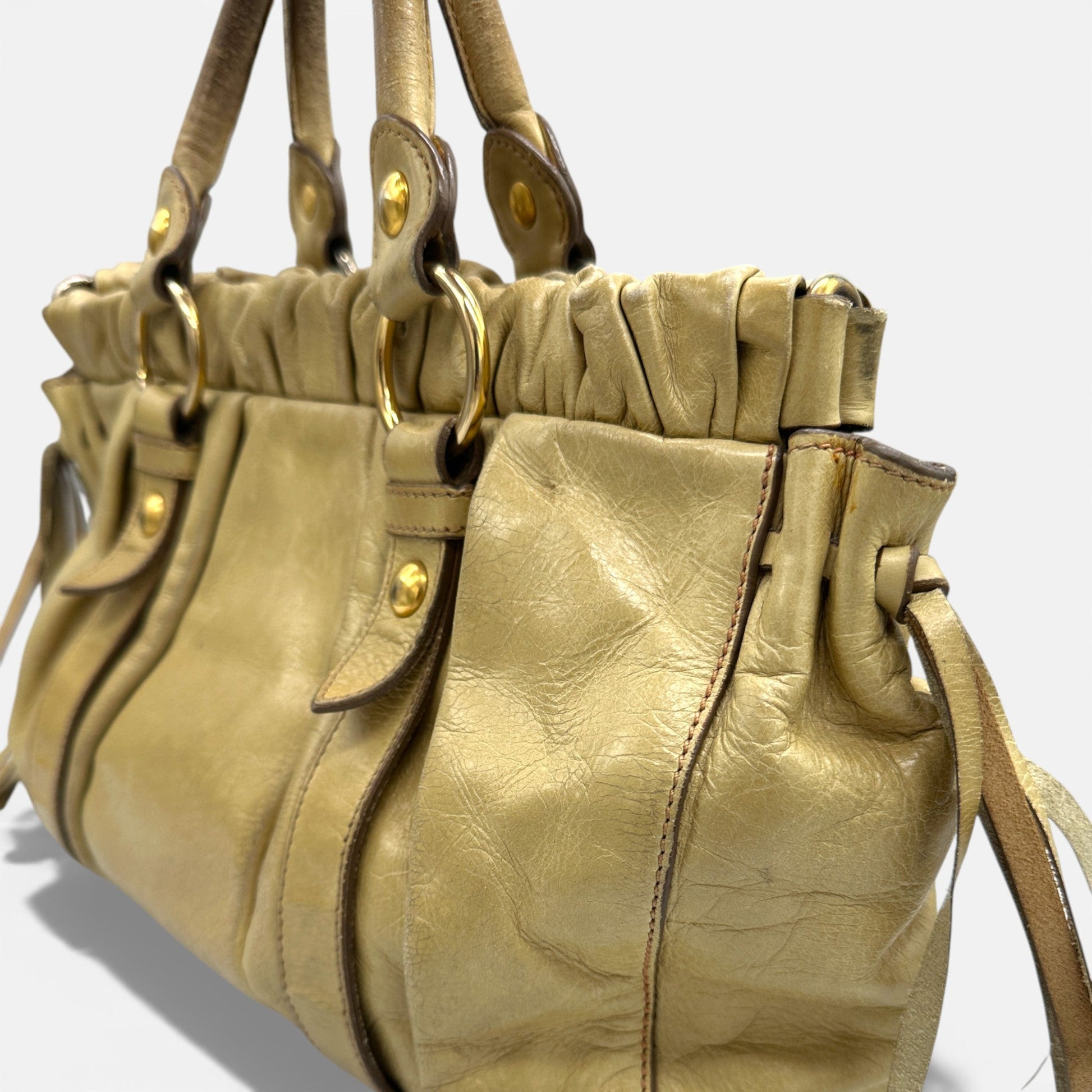 Vintage Miu Miu Vitello Lux 2 - Way Handbag - Thanks it's Vintage