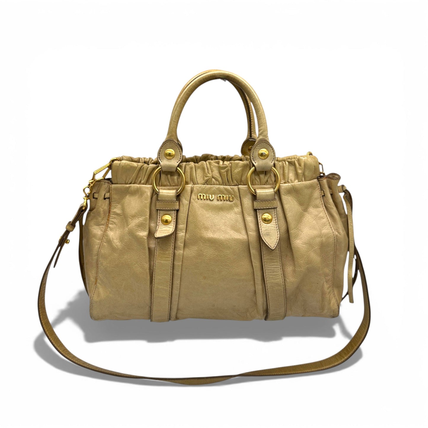 Vintage Miu Miu Vitello Lux 2 - Way Handbag - Thanks it's Vintage