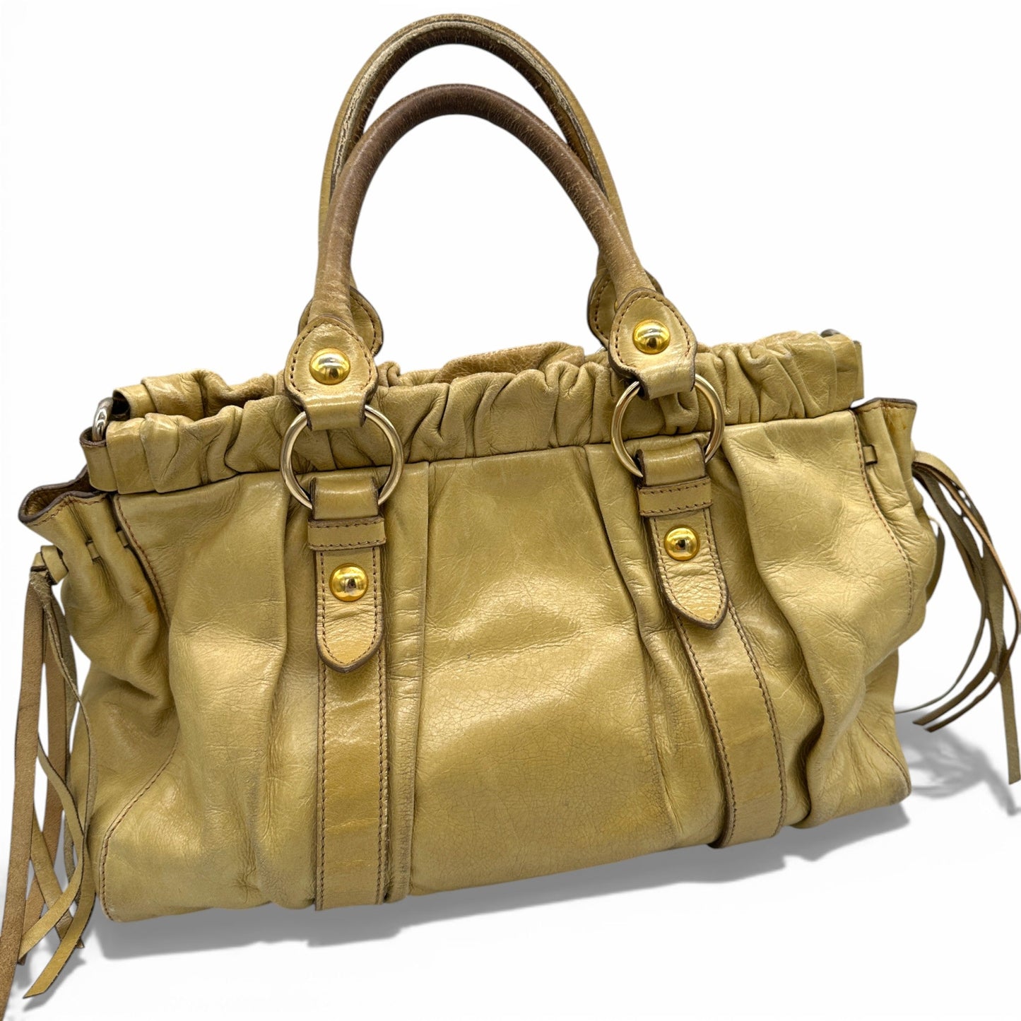 Vintage Miu Miu Vitello Lux 2 - Way Handbag - Thanks it's Vintage