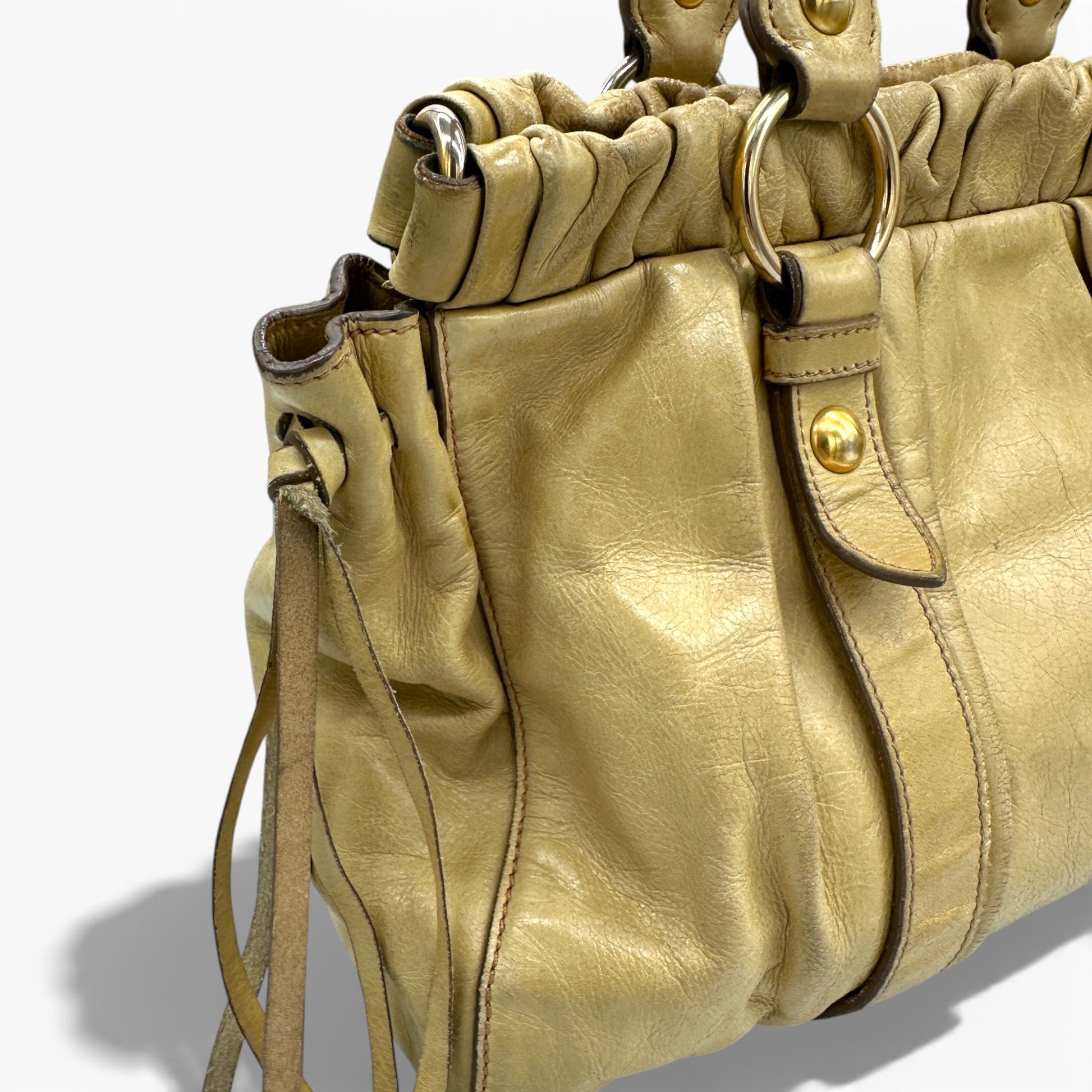 Vintage Miu Miu Vitello Lux 2 - Way Handbag - Thanks it's Vintage