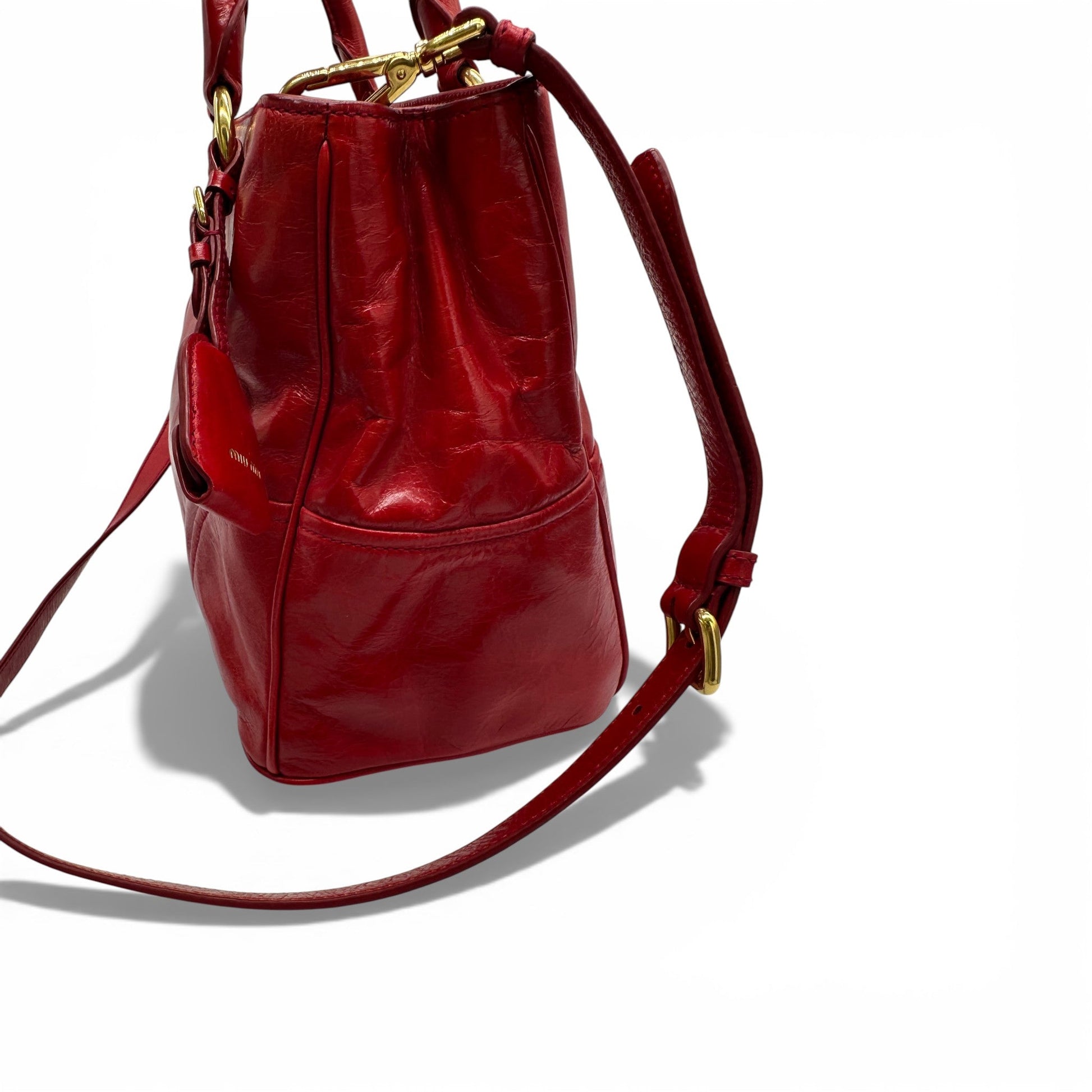 Vintage Miu Miu Vitello Shine 2 - Way Handbag - Thanks it's Vintage