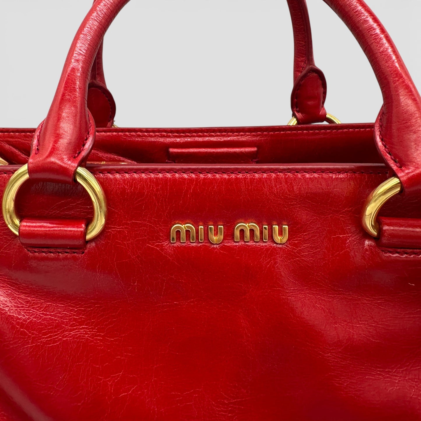 Vintage Miu Miu Vitello Shine 2 - Way Handbag - Thanks it's Vintage