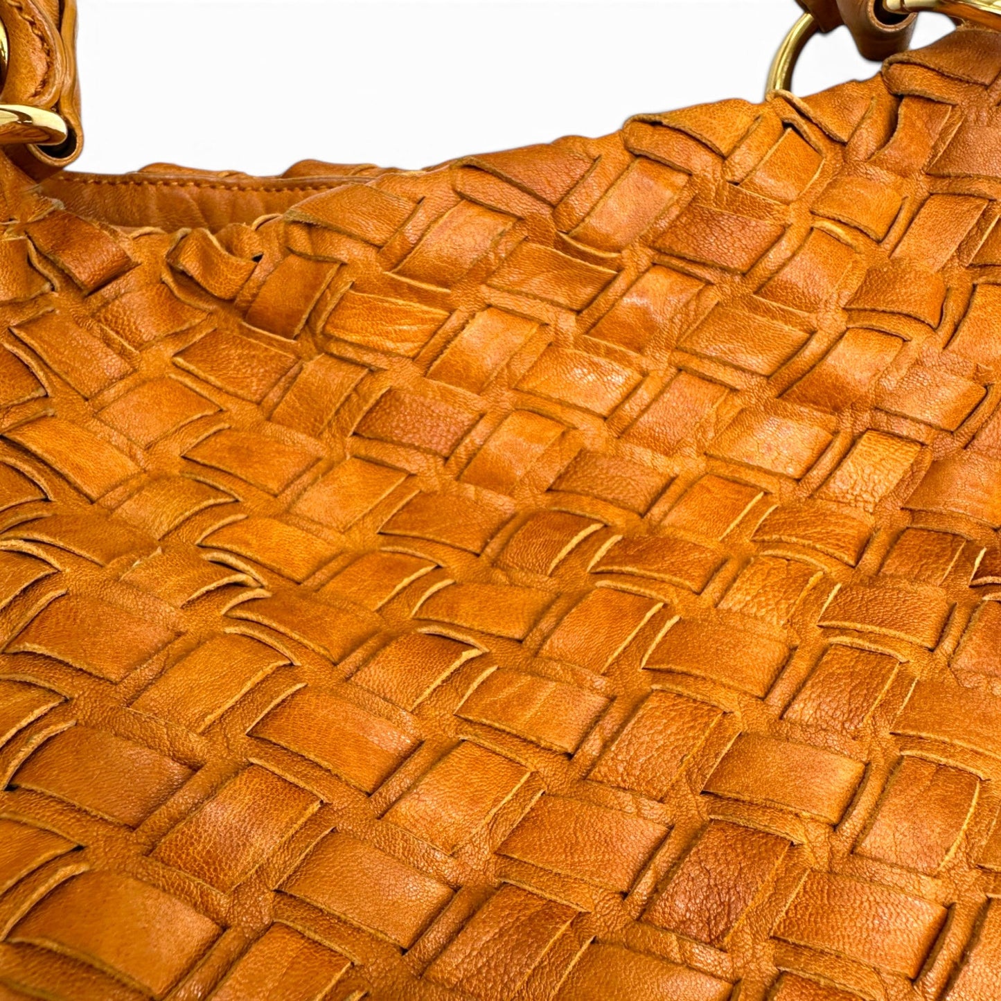 Vintage Miu Miu Woven Leather Hobo Bag - Thanks it's Vintage