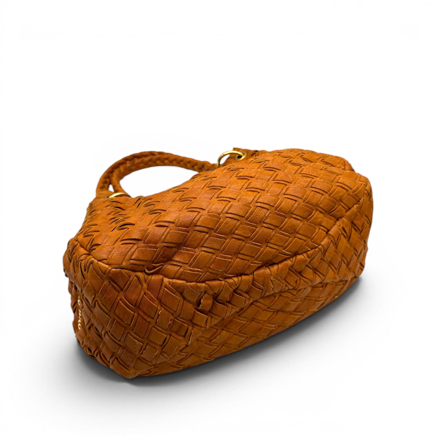 Vintage Miu Miu Woven Leather Hobo Bag - Thanks it's Vintage