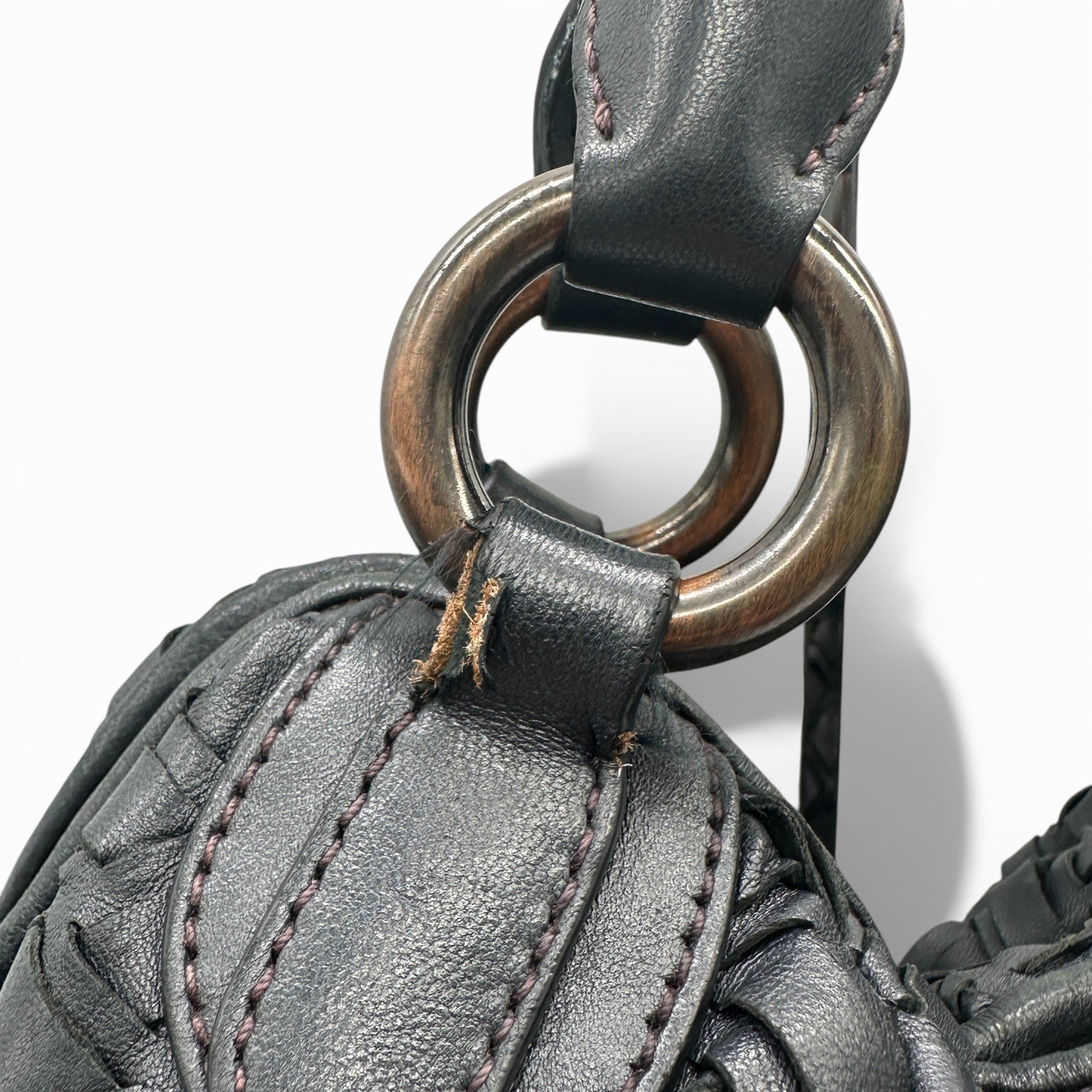 Vintage Miu Miu Woven Napa Leather Hobo Bag - Thanks it's Vintage