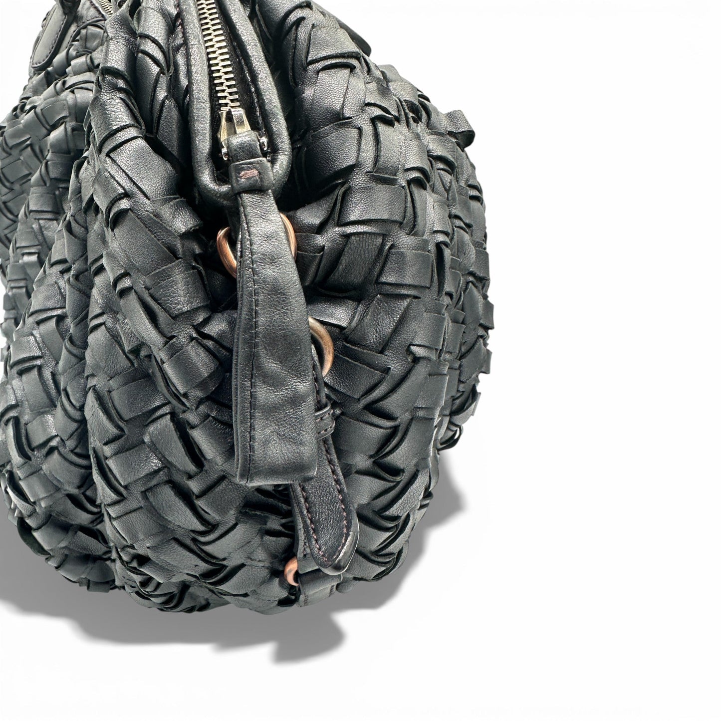 Vintage Miu Miu Woven Napa Leather Hobo Bag - Thanks it's Vintage