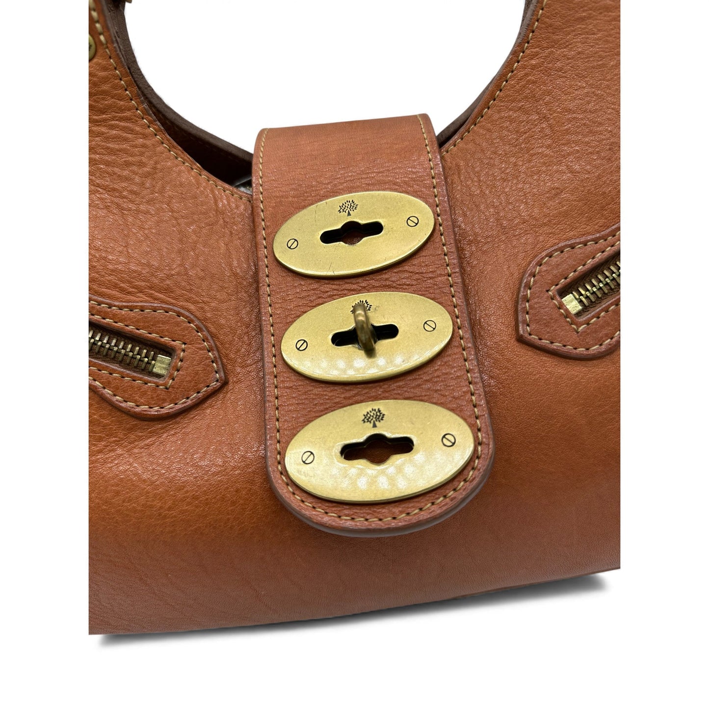 Vintage Mulberry Triple Turnlock Brown Shoulder Bag - Thanks it's Vintage