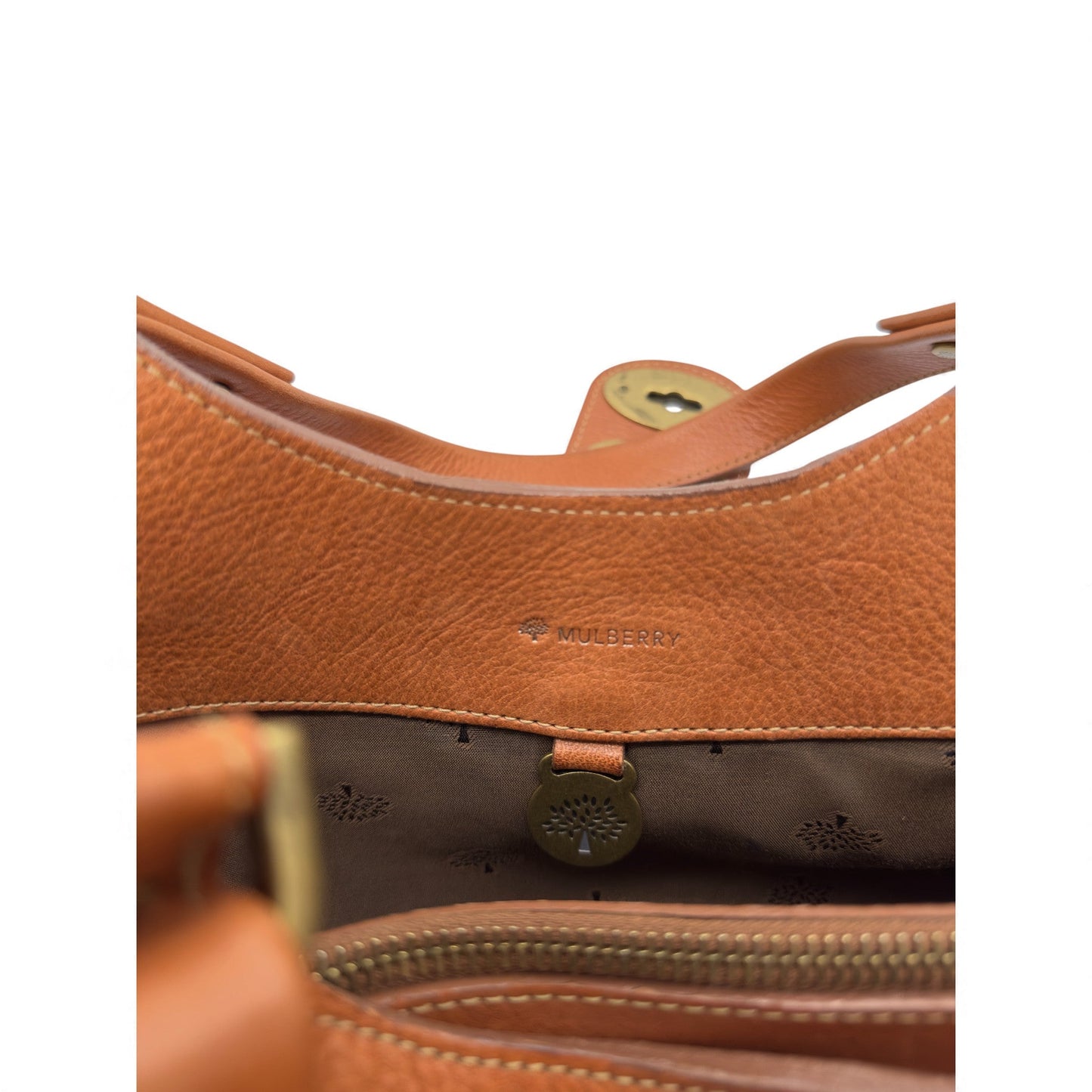 Vintage Mulberry Triple Turnlock Brown Shoulder Bag - Thanks it's Vintage