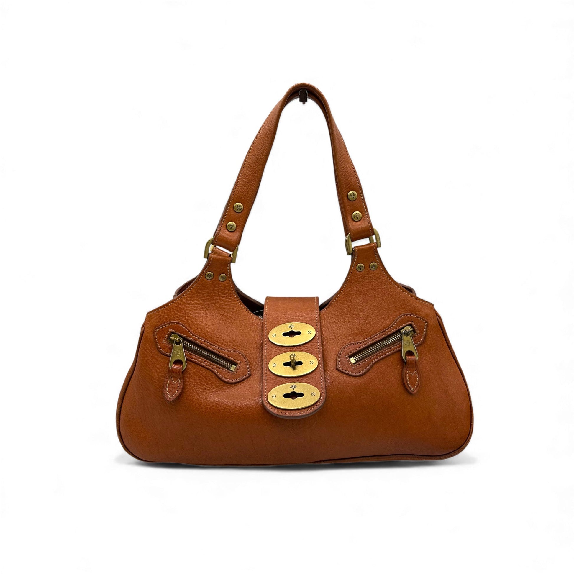 Vintage Mulberry Triple Turnlock Brown Shoulder Bag - Thanks it's Vintage