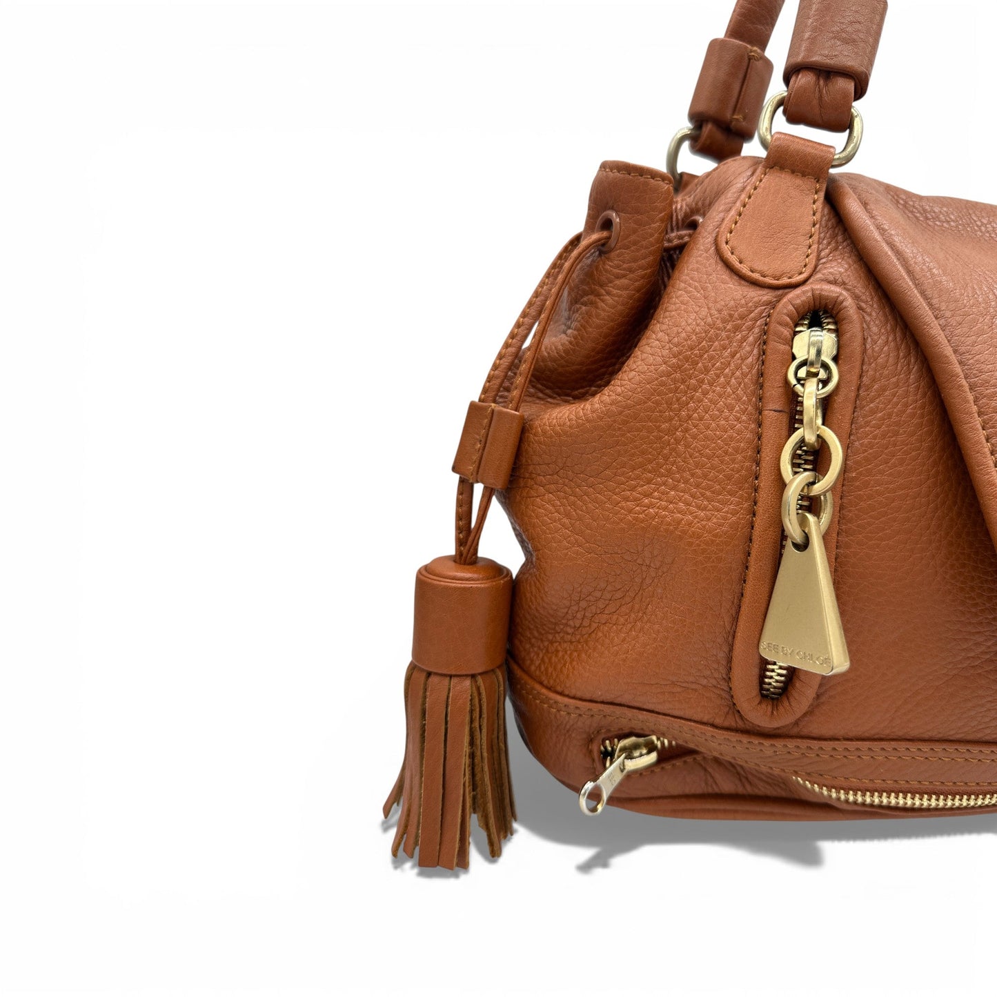 Vintage See by Chloé Brown Leather Shoulder Bag - Thanks it's Vintage