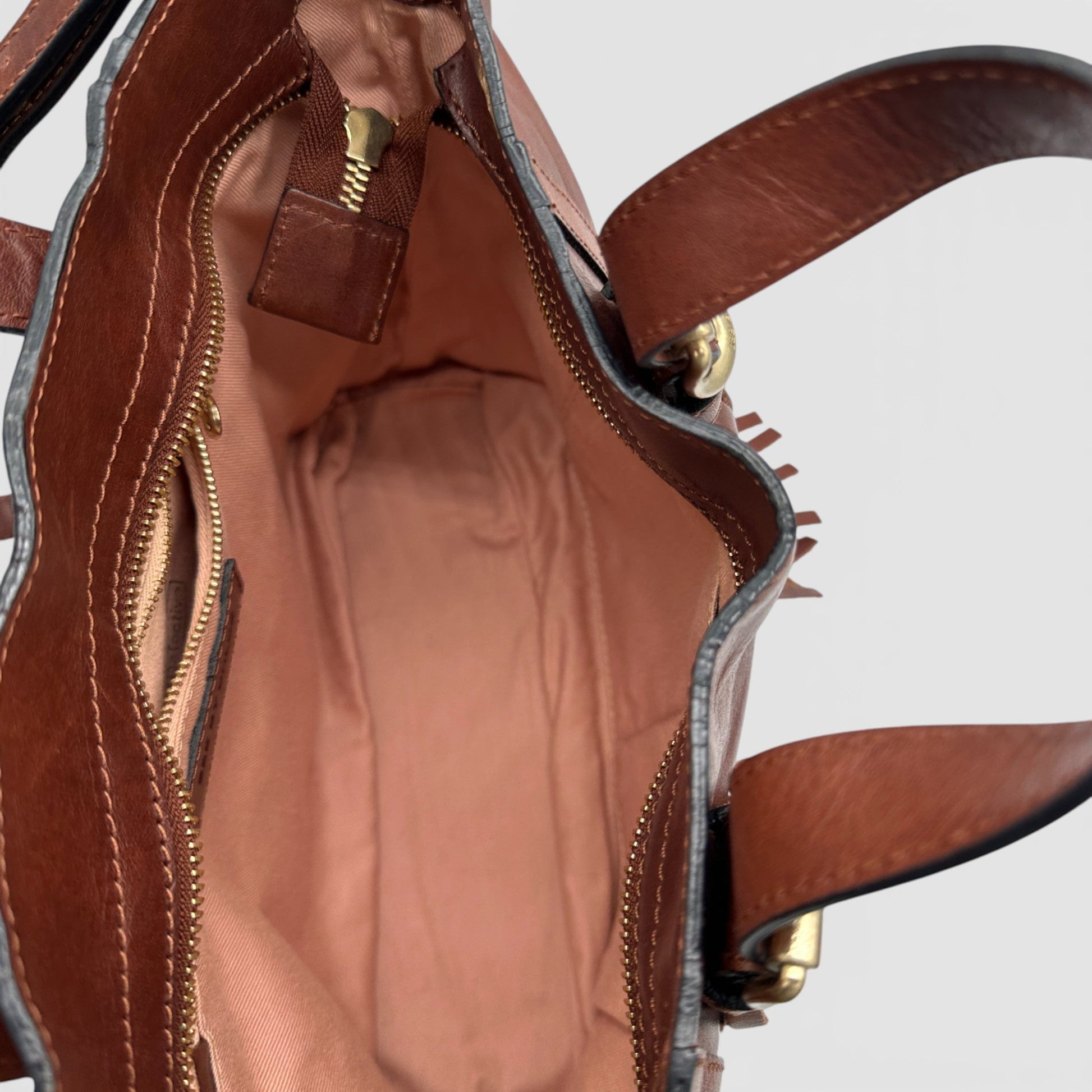 Vintage See by Chloé Brown Leather Tassel Handbag - Thanks it's Vintage