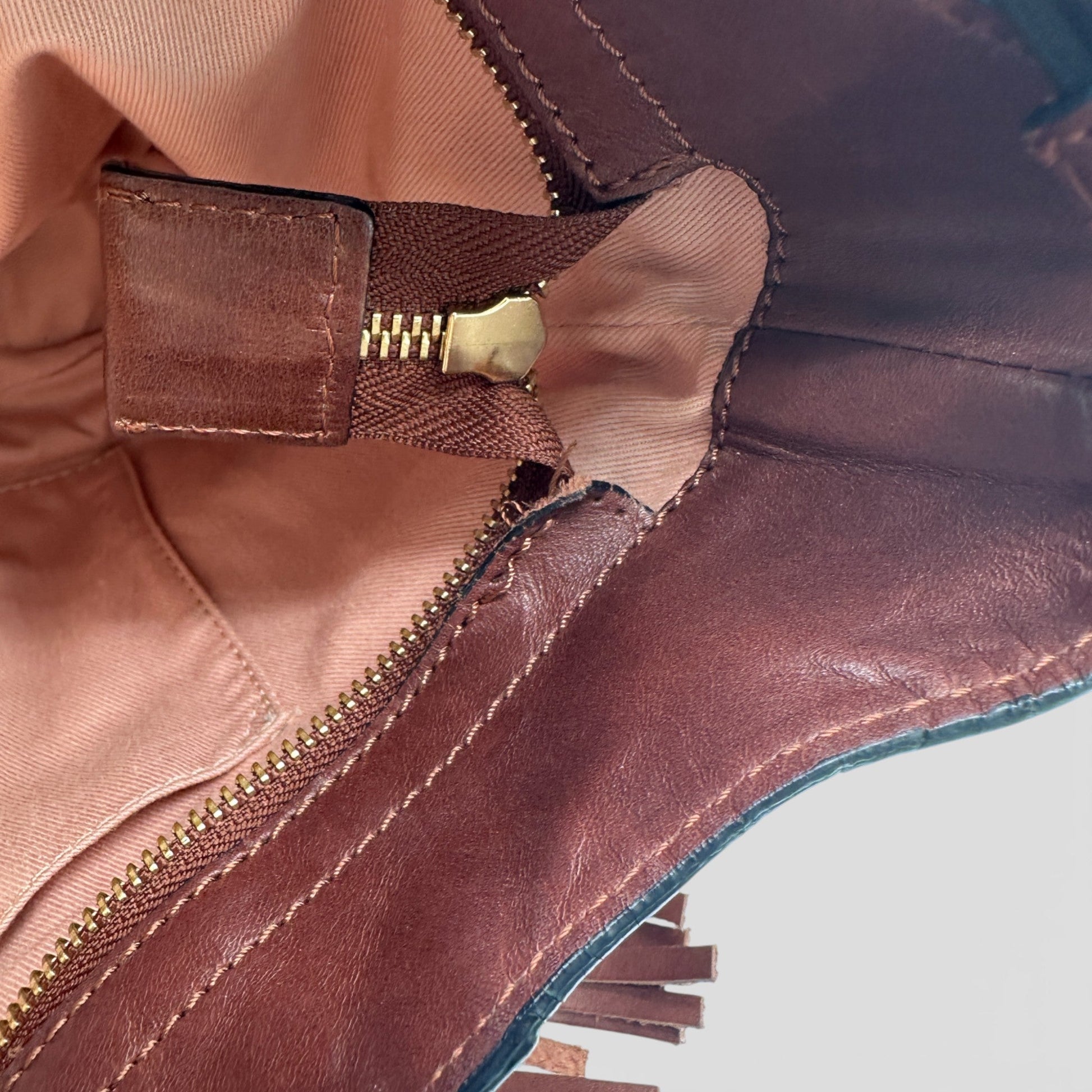 Vintage See by Chloé Brown Leather Tassel Handbag - Thanks it's Vintage