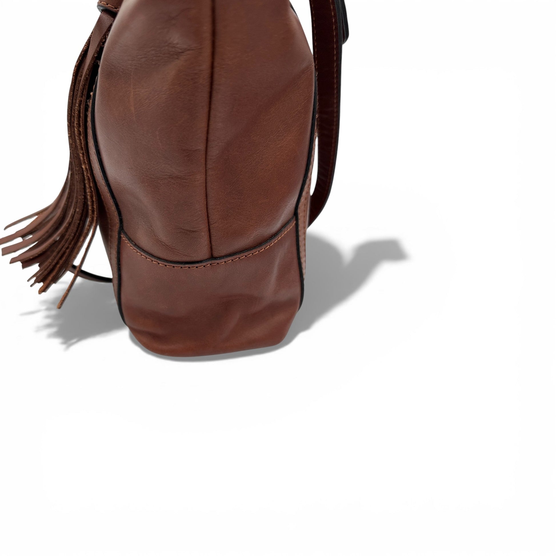 Vintage See by Chloé Brown Leather Tassel Handbag - Thanks it's Vintage