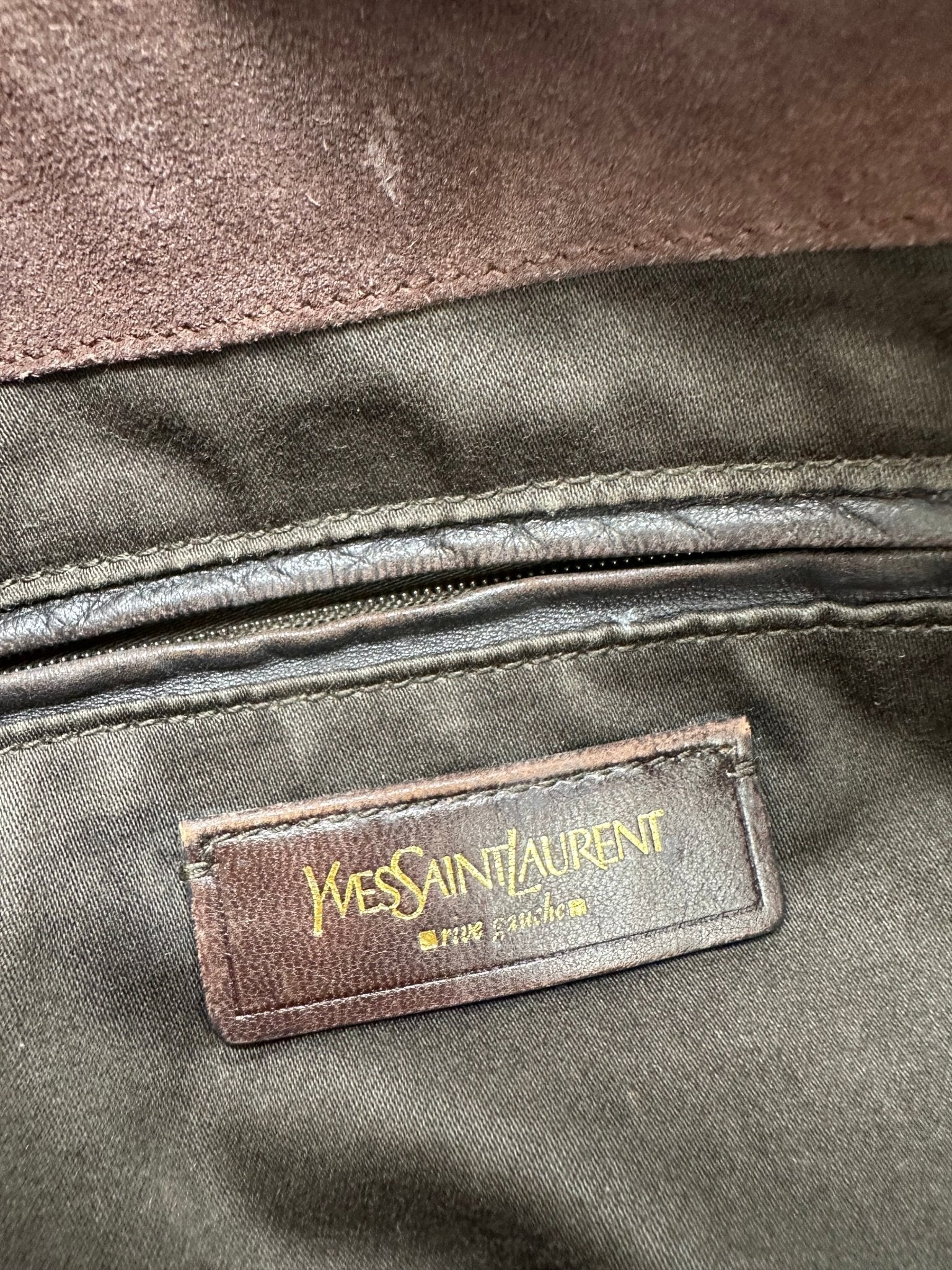 Vintage Yves Saint Laurent Downton Tote Shoulder Bag in Dark Brown Patent Leather - Thanks it's Vintage